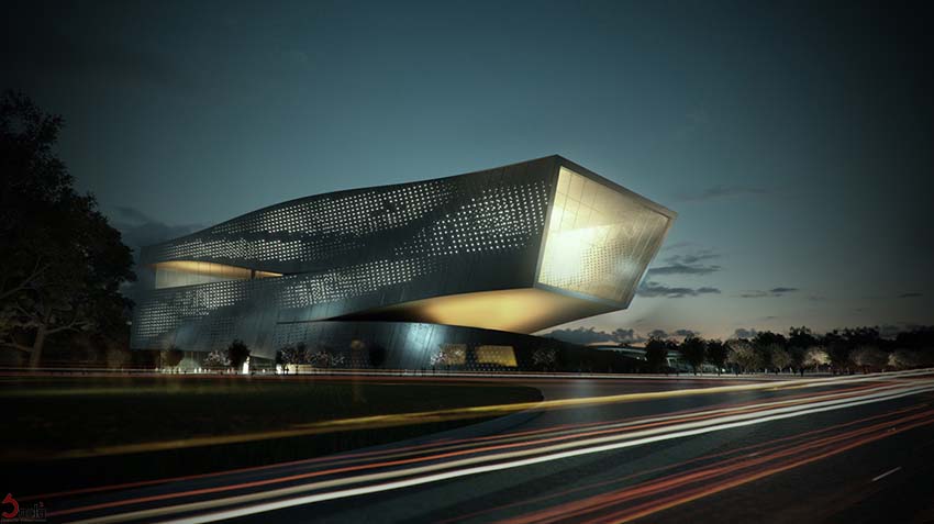 طراحی کتابخانه-فرفورژه