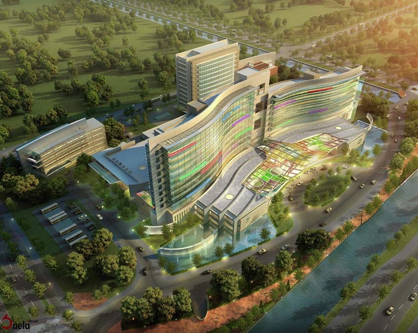 طراحی نمای بیمارستان-فرفورژه