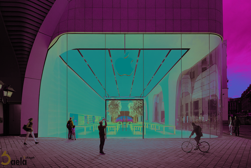 نمای فروشگاه اپل- صافورژه