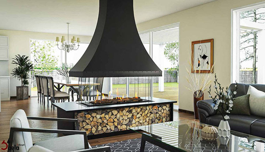 طراحی شومینه - صافورژه