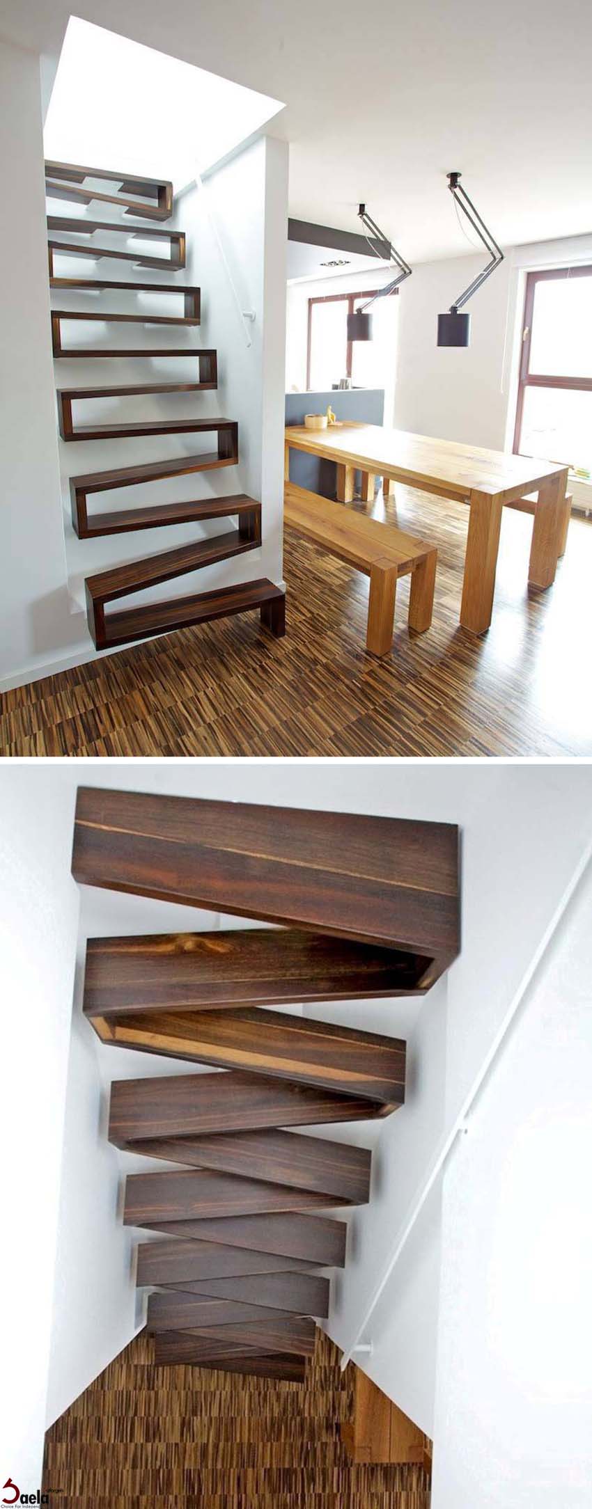 طراحی پله-گل نرده