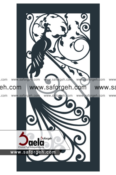 درب فرفورژه طرح طاووس2