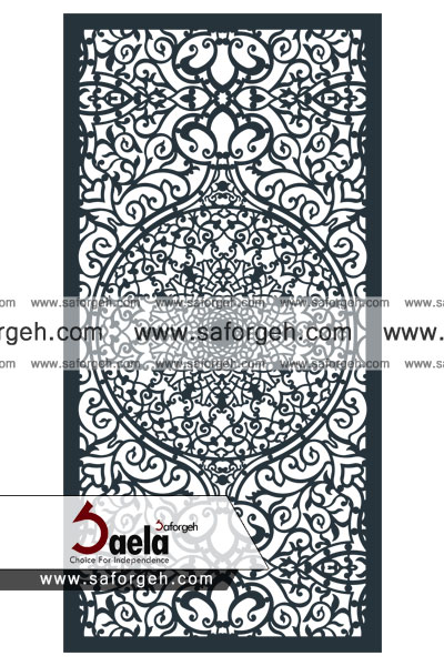 درب فرفورژه طرح عقیق