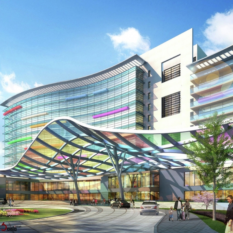 طراحی نمای بیمارستان کودکان در چین