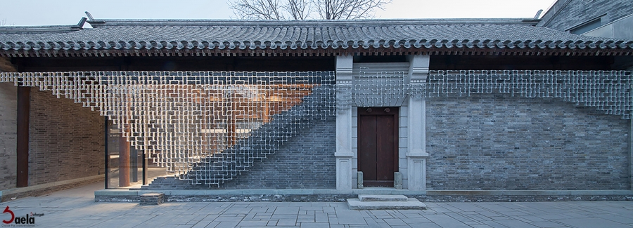 طراحی نمای ساختمان سنتی با پانل های آلومینیومی