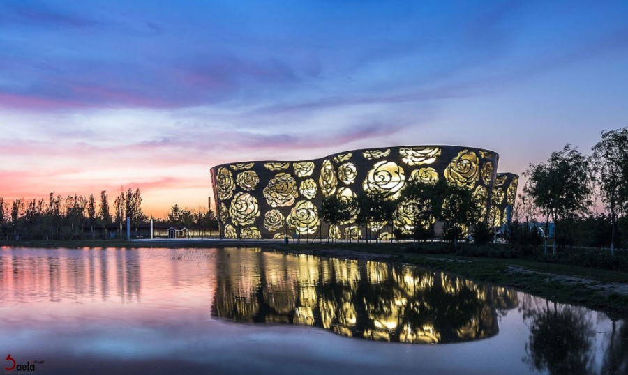 طراحی موزه با نمای فرفورژه جدید گل رز