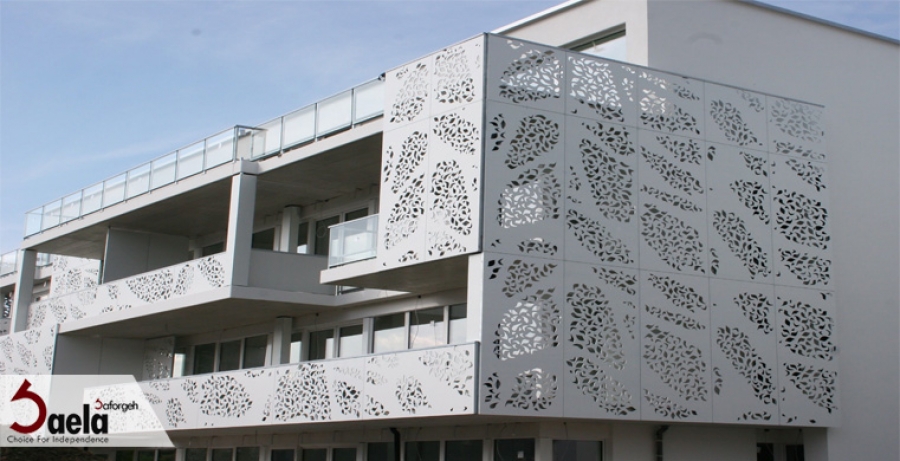 طراحی نمای ساختمان با فرفورژه