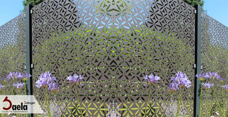 نقش نرده های راه پله فرفورژه