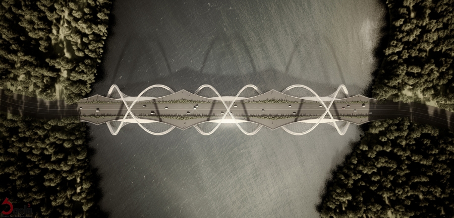 طراحی پل پندا مارپیچی با الهام از نماد المپیک