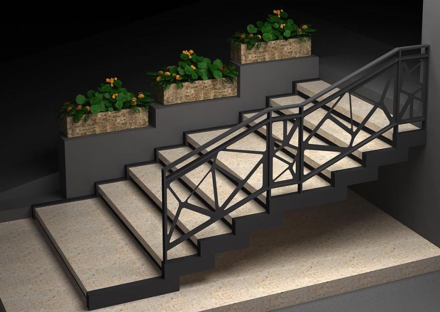 طراحی نرده راه پله