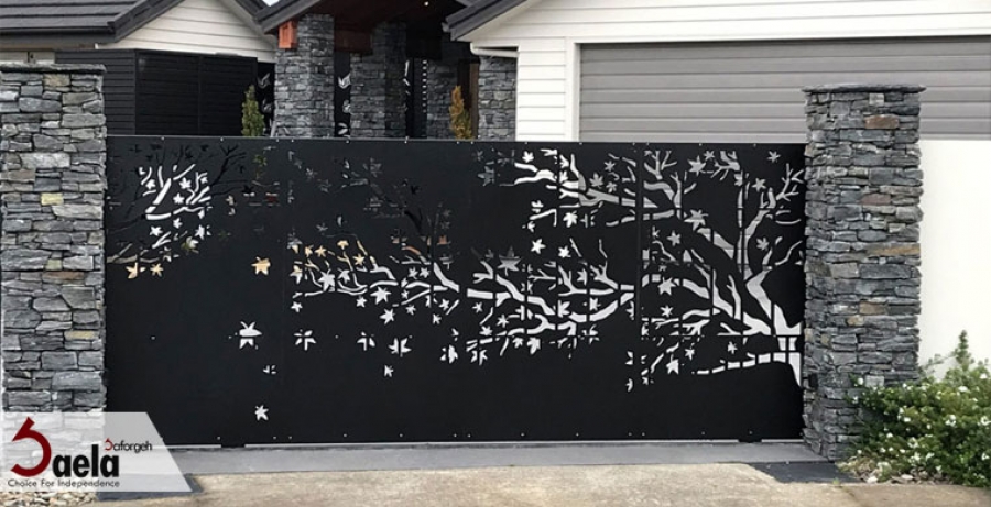 مدل درب فرفورژه جدید پارکینگ