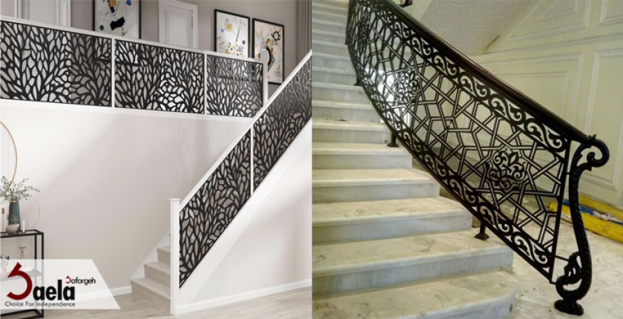 نرده راه پله فرفورژه جدید